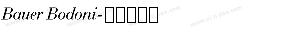 Bauer Bodoni字体转换